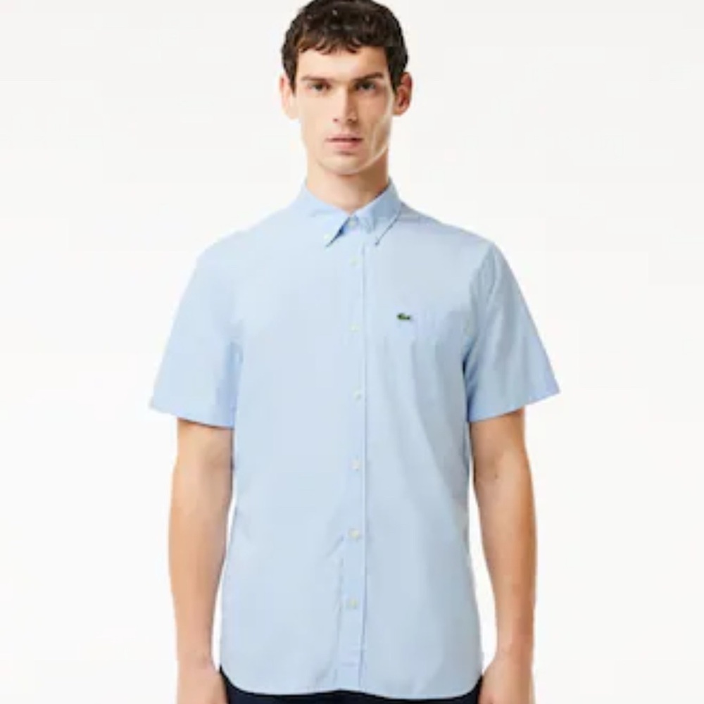 Lacoste Men's Sky Blue Casual Shirt